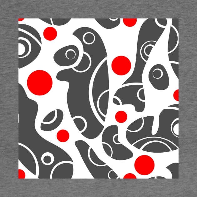 Whale Sonics Grey and Red on White by ArtticArlo